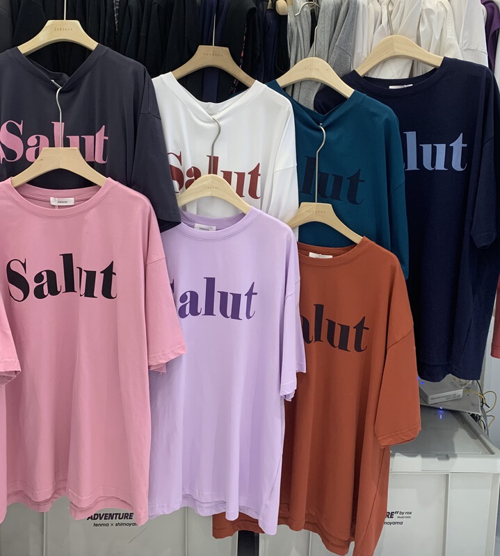 [sanbara] lazy letter fashion short sleeve T-shirt 9562# LSW
