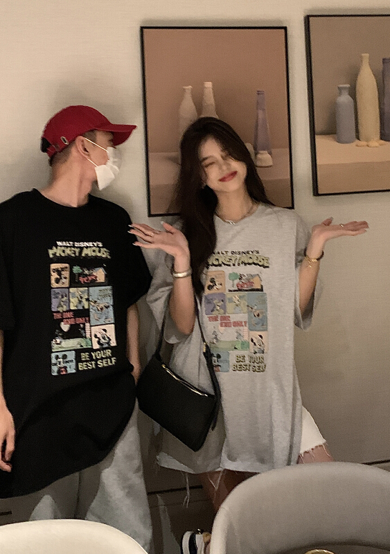 [11An] funny cartoon printed short sleeve T-shirt a6618# LSL