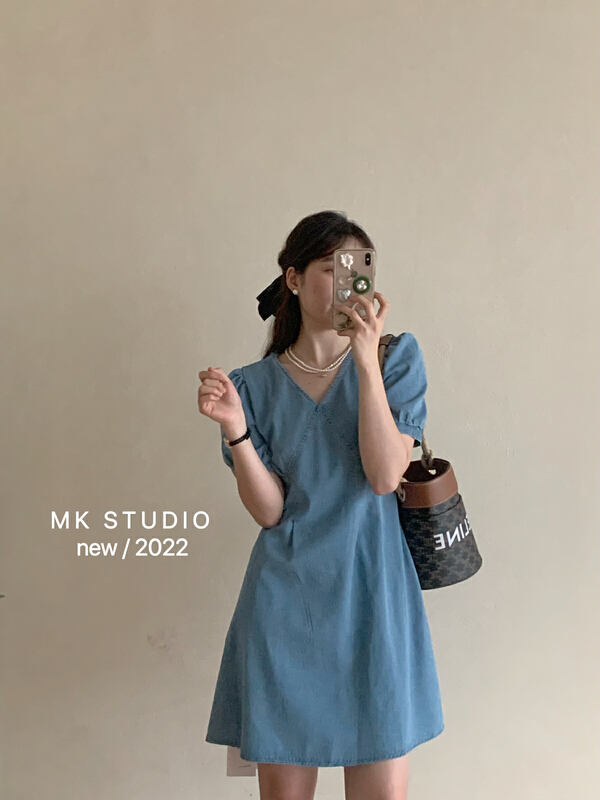 [Chen] Korean wash skinny denim dress 3229\hjy