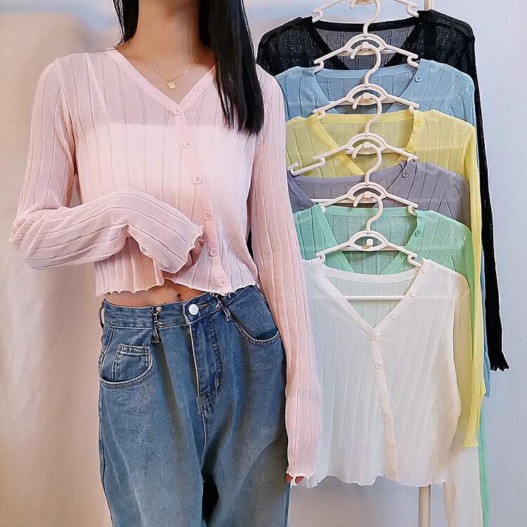 [fat woman's family] diagonal buckle design short sunscreen shirt 33016# HBx
