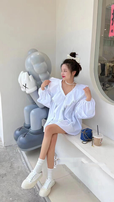 New in early summer! [mi ni] lady Ruffle loose dress 2840# PCZ