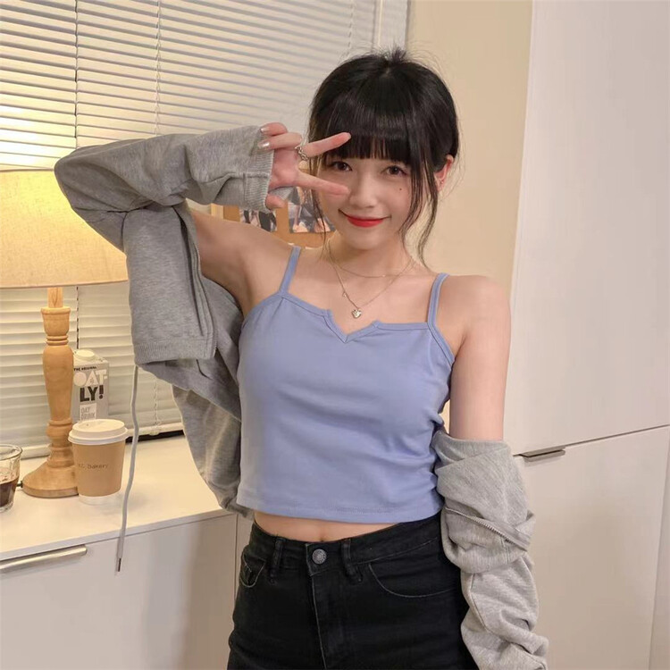 [free Valley] simple Korean aging vest / sling 4728# LSW