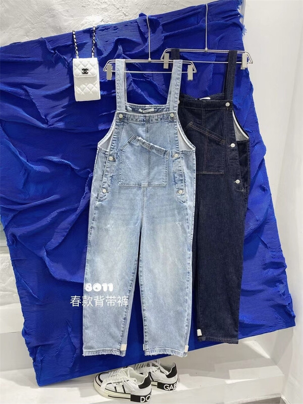 goods in stock! [5uu on the left] Korean versatile fashion loose casual suspenders 8011# CLS