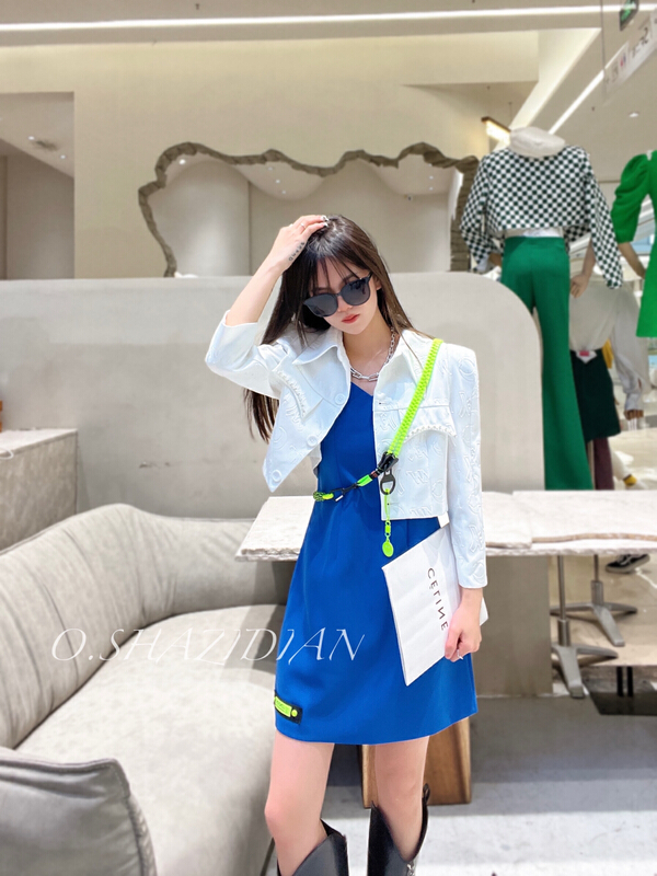 [o.shazidian] seven point sleeve short Beaded suit 1371# CSX