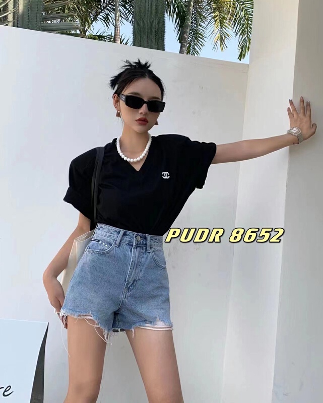 [pudr] slim and comfortable denim shorts 8652# XJ