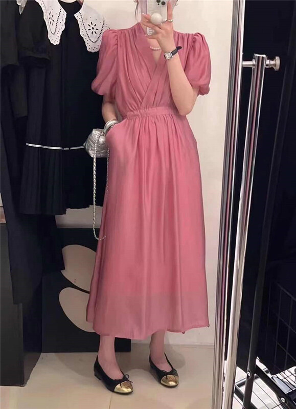 [Xiangli] V-neck temperament, slim waist dress 8878# PCZ