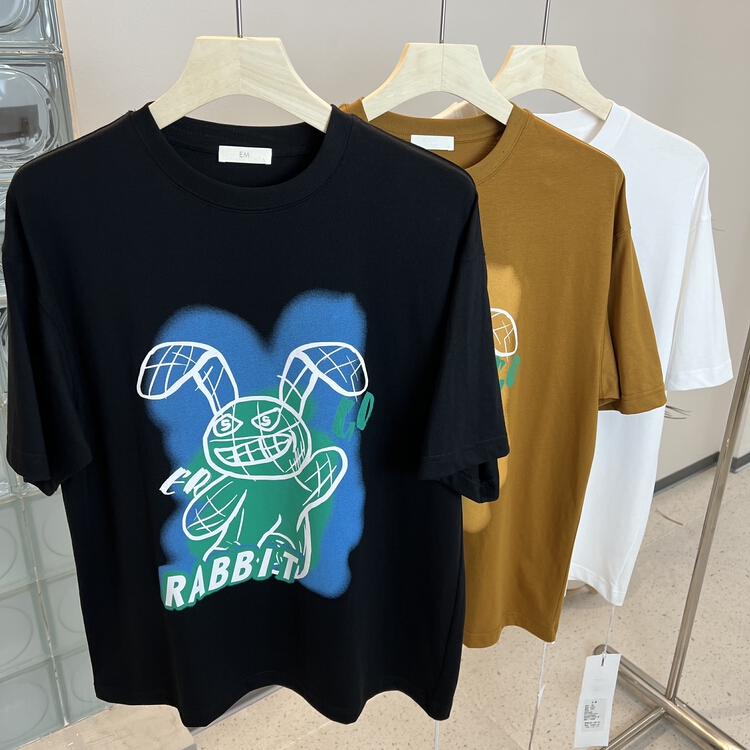 New in early summer! [maibia] Korean graffiti color rabbit short sleeve T-shirt 22034# ZZL