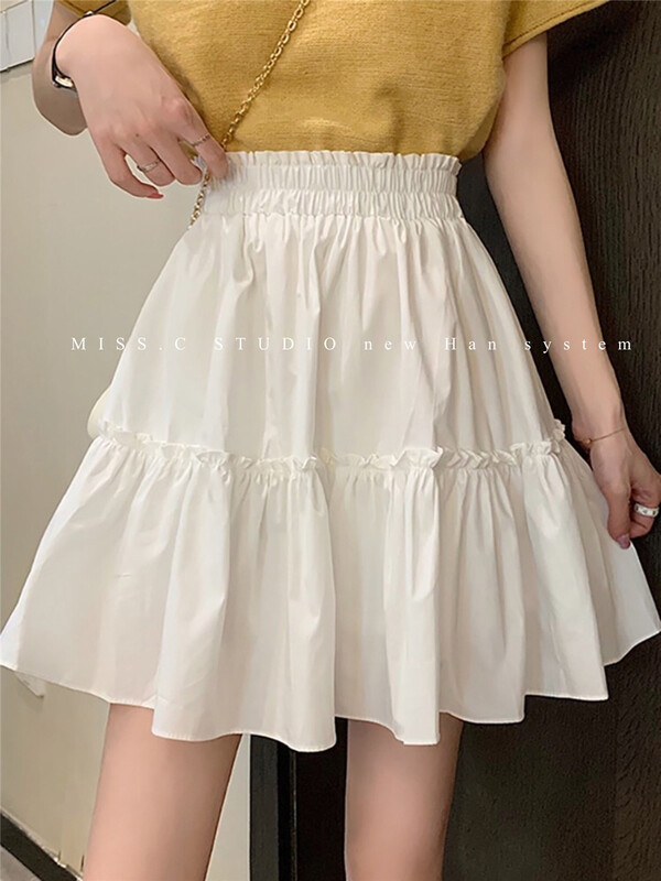 [miss. C studio] Korean elastic waist sweet temperament skirt 8851# zxx