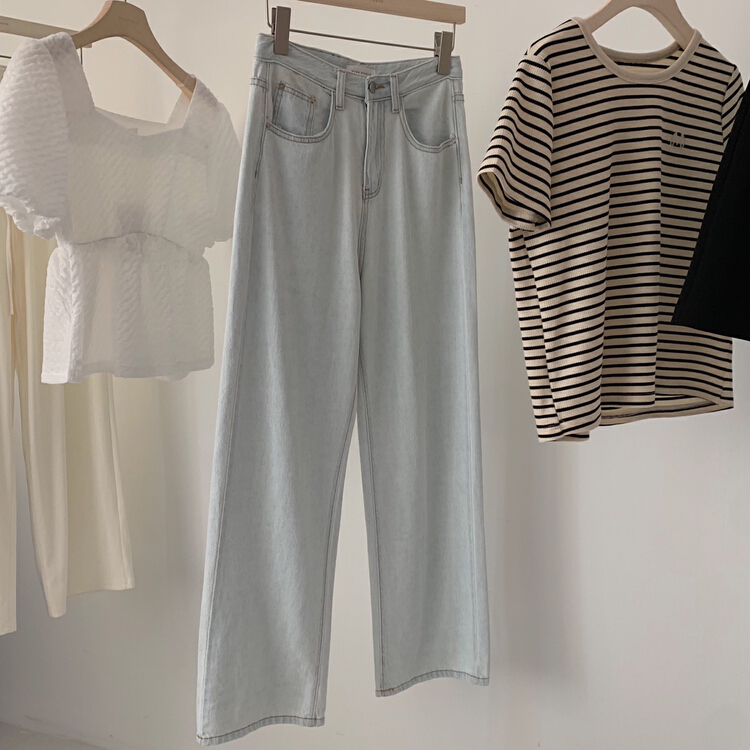 goods in stock! [miss miss home] straight tube versatile loose jeans 512# zjy