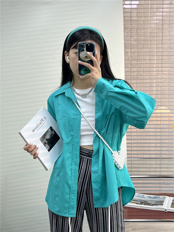 New year in early spring! [rich Papa] basic loose retro western style shirt 21c030# zxx