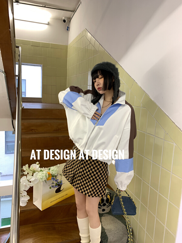New year in early spring! [at] casual loose color matching short coat 56928# LSL