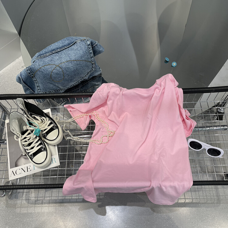 goods in stock! New in early summer! [bobo1972] basic versatile round neck Pullover versatile short sleeve T-shirt al216005# ozq