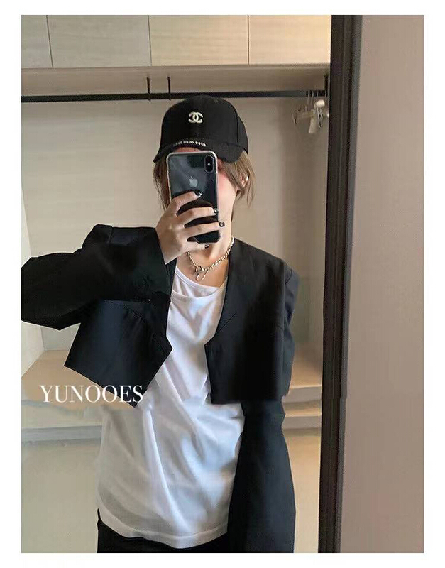[yunooes] Korean version of minimalist short suit (only selling tops) 346# CLS