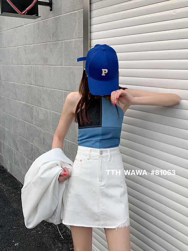 早春上新!【WAWA】韓版休閒百搭半身裙  81063#  OZQ