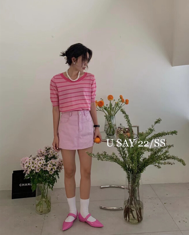New in early summer! [u say] high waist, slim and versatile skirt 65723-1# LSL