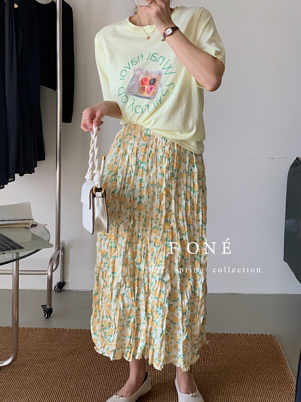 【F ONE】 韓版時尚百搭寬鬆圓領印花短袖T恤  66096#  WPL
