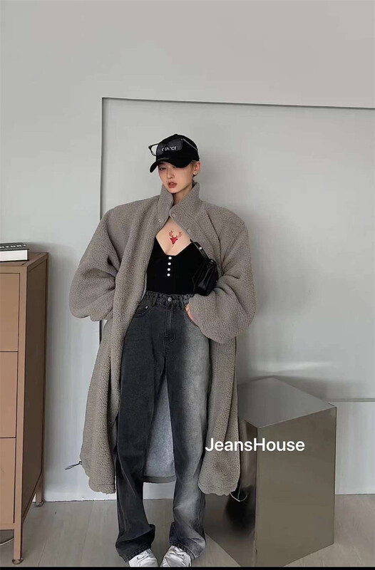 [jeans house] Korean high waist loose jeans (without belt) ys1-2131# zxx