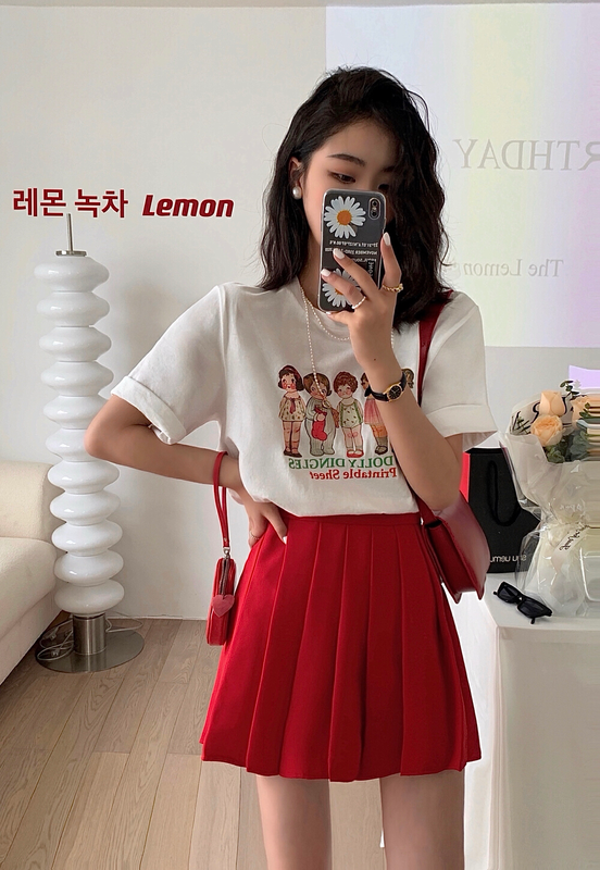 [Irene] cartoon cute printed round neck short sleeve T-shirt 2244# WTT