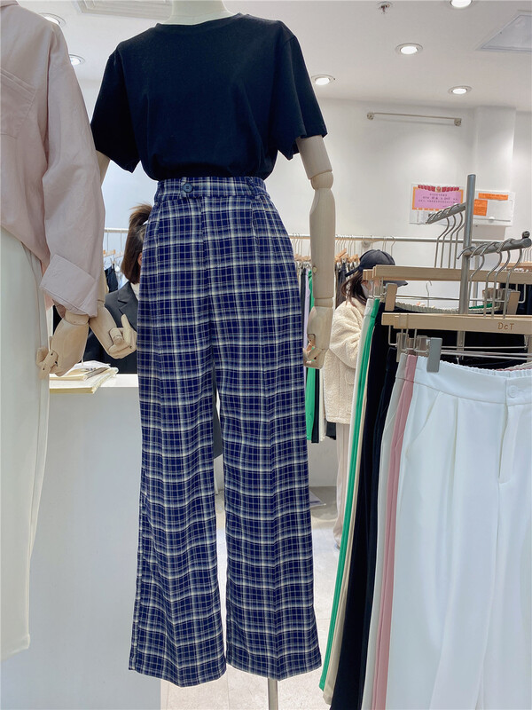 New year in early spring! [DCT] Korean fashion Plaid Design relaxed casual pants 095\wpl