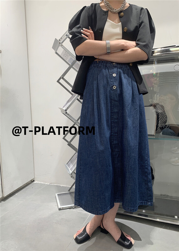New in early summer! [t-platform] elastic waist split and versatile skirt 8333# zxx