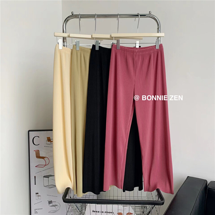 [Bonnie] straight tube versatile slacks 2213# XYJ