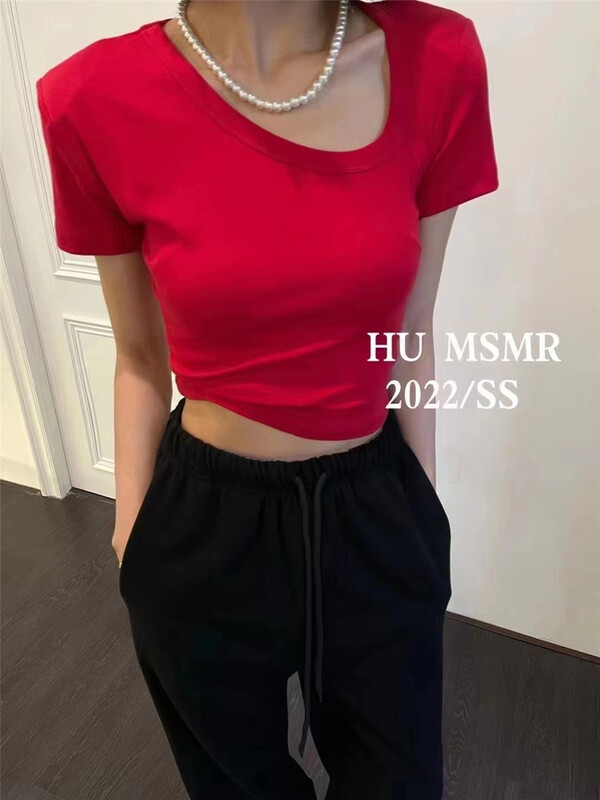 New in early summer! [Yan Zhen] casual simple short style clean color short sleeve T-shirt 1333# PCZ