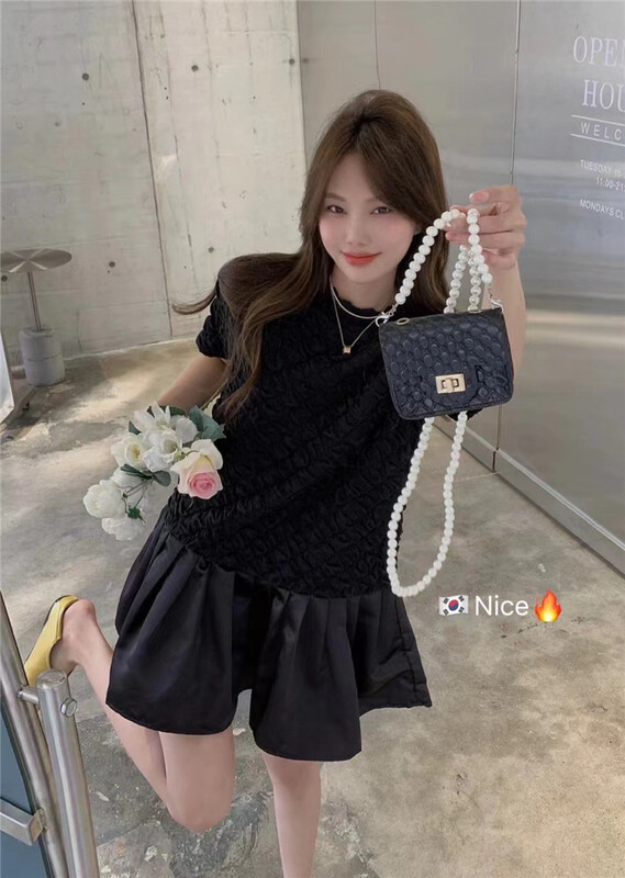 New in early summer! [nice naisier] Korean version of age reducing little fresh dress (with bag) ys1-8819# zyh