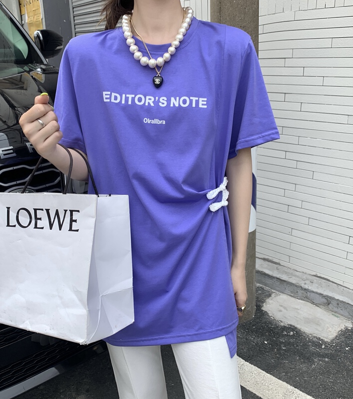 New in early summer! [our] Korean versatile simple printed short sleeve T-shirt 9017# LSW