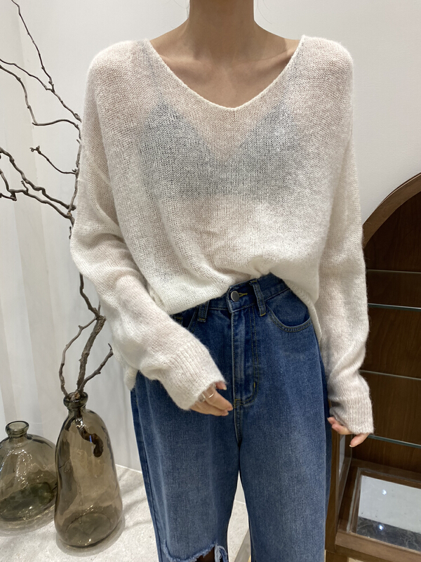 New year in early spring! [Bu class] Korean solid color lazy style Pullover warm sweater 14155# zxl