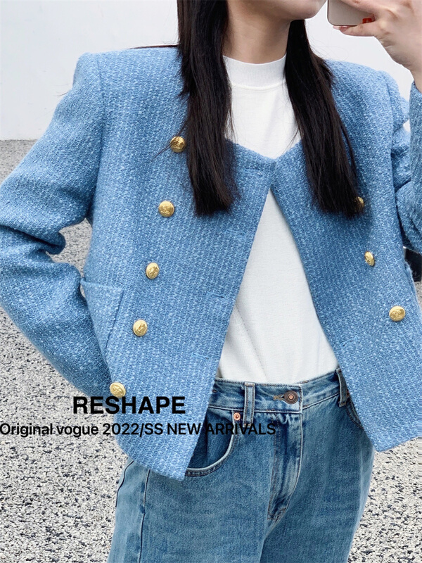 早春上新!【RESHAPE】氣質排扣小香風短外套  2276#  OZQ