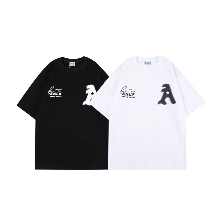 [BNL] casual letter printed short sleeve T-shirt 1217# ZZL