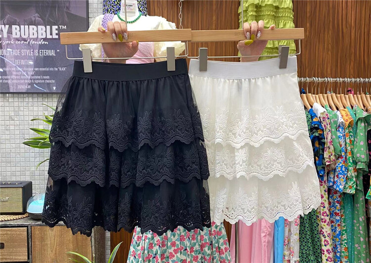 [N21] lady lace stitched A-line short skirt and skirt ys2-578# WPL