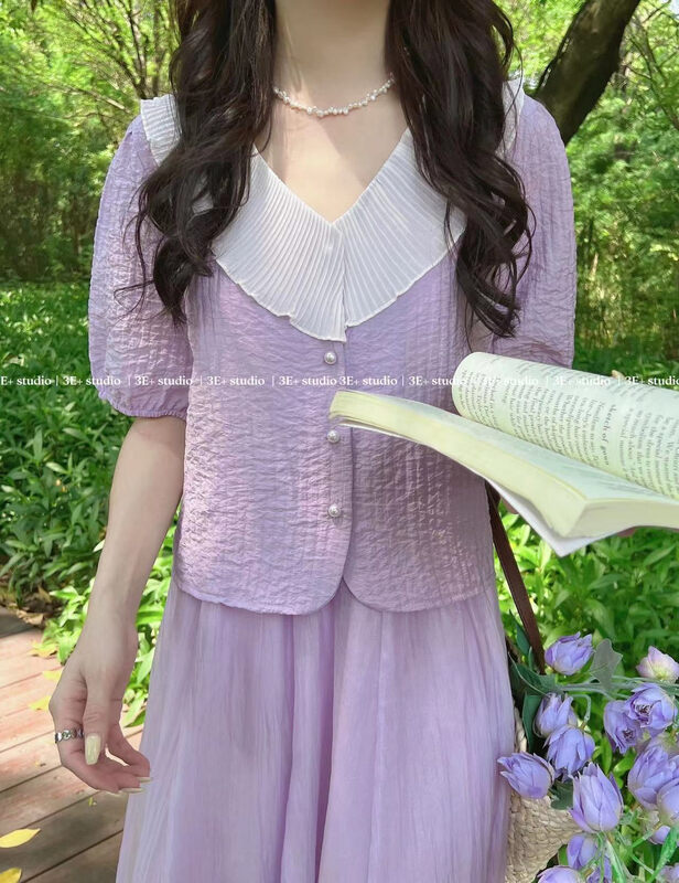 New in early summer! [3E +] French style ruffled blouse 5502# ll