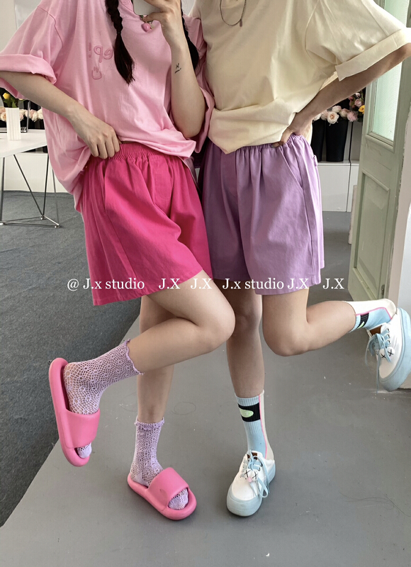 New in early summer! [JX] Korean candy color loose denim shorts ys1-k28039# WTT