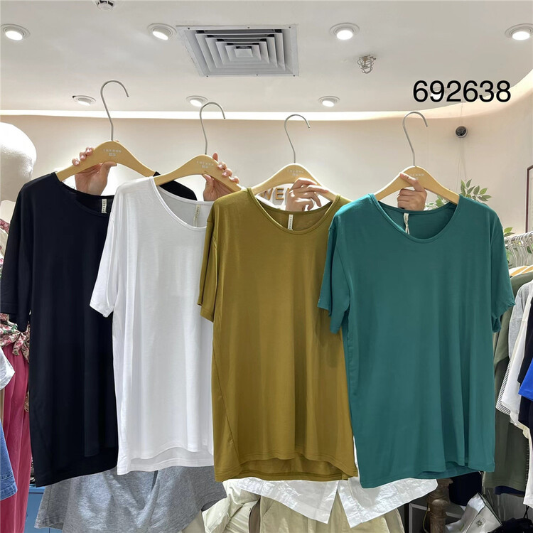 【TWENTY印木】簡約百搭寬鬆純色短袖T恤  692638#  L