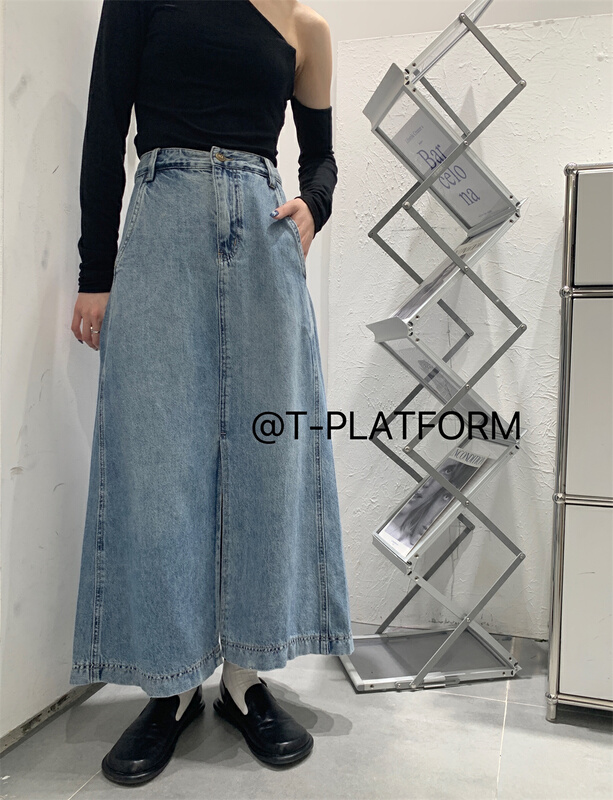 Original price 115.05! [t-platform] Korean slim denim skirt 8219# zxx