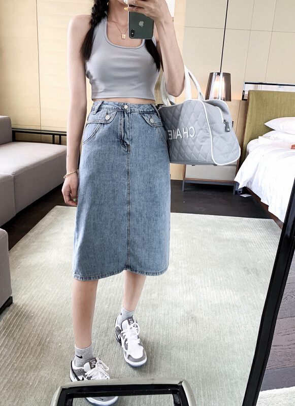 New in early summer! [JFT] temperament versatile high waist version a skirt jft28857# CLS