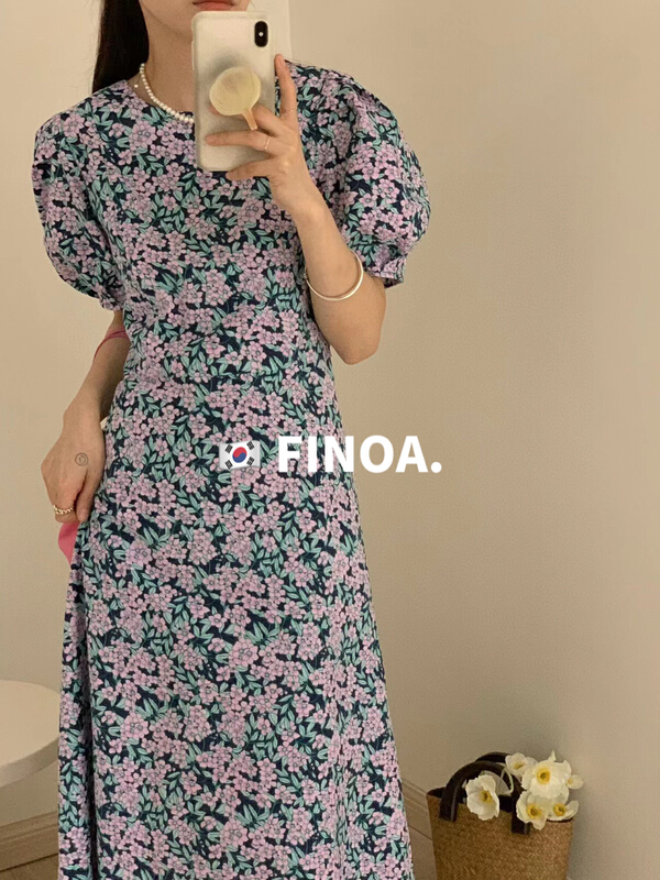 New in early summer! [finoa] broken flower fashion atmosphere gentle dress 10431# CLS