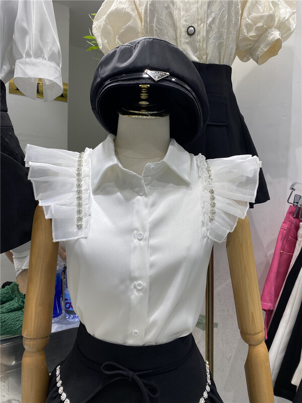 [d.ina] shirt with flying sleeves (only selling small shirts) 245# JJ