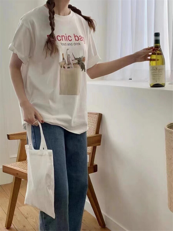 [we are young] Korean funny printed loose short sleeve T-shirt 106# zxx
