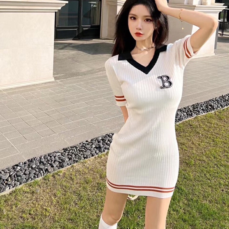 [pan] design sense: minority Spice Girl College style knitted dress 00517# PCZ