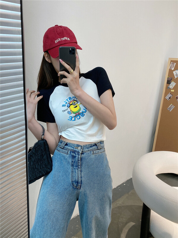 [modern 197] spice girl short letter short sleeve T-shirt 8996# zyh