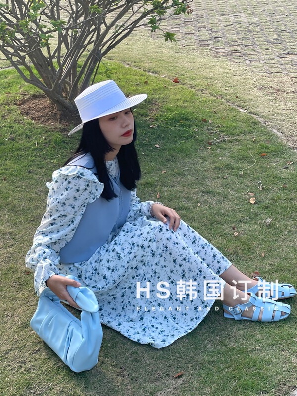 New year in early spring! [HS customized in Korea] Korean Ladies' floral dress 65016\hjy