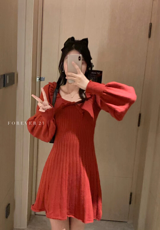 goods in stock! New year in early spring! [forever23] temperament versatile slim dress 8299# hjy