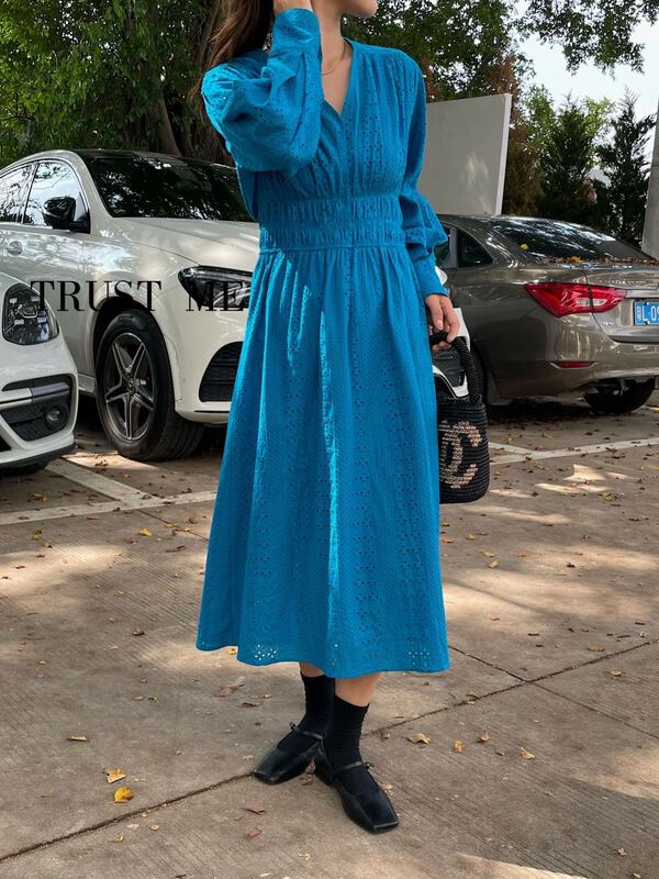 [trust me] V-neck slim dress 19690# YYW