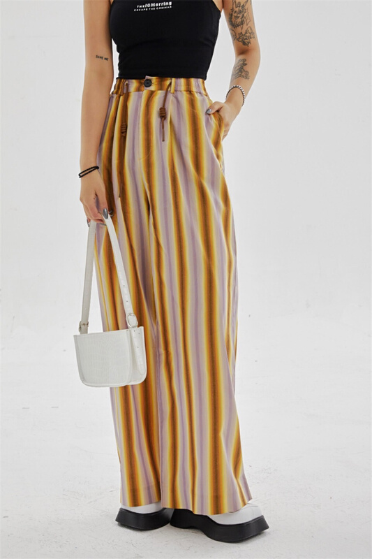 [7n] Korean striped casual pants 3073# ozq