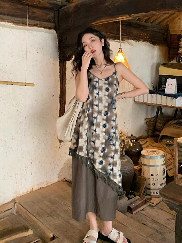 [savage] French retro contrast dress e8206# WPL