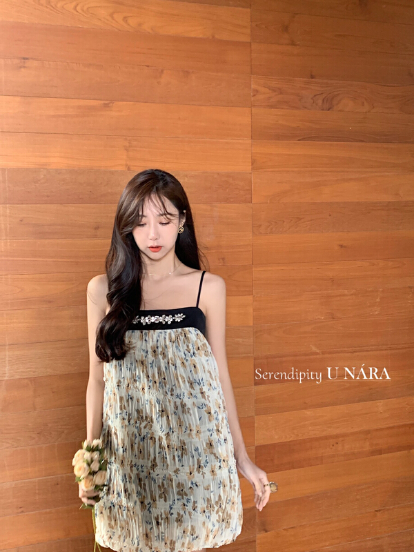 goods in stock! New year in early spring! [u Nara] fashion Korean suspender dress 81053# WPL