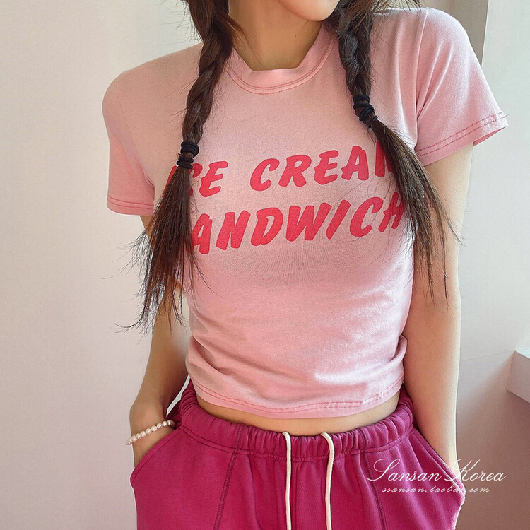 [wgwe] pure sexy hot girl short sleeve T-shirt 1517# PCZ