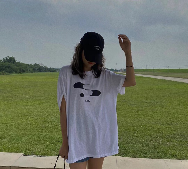[one seven] Korean crew neck print short sleeve T-shirt t6519# LSL